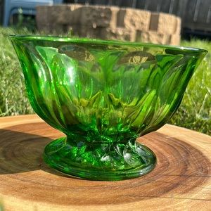 Vintage Anchor and Hocking Green Bowl
